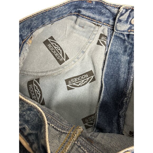 Vintage Rockies High-Waisted Blue Denim Jeans Made In USA Womens Straight Leg - Picture 6 of 9